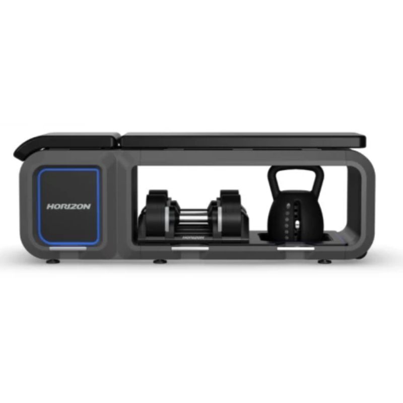 Horizon Fitness Bench - Intelligentes Krafttraining für Zuhause | Mit verstellbaren Hanteln und Kettlebell