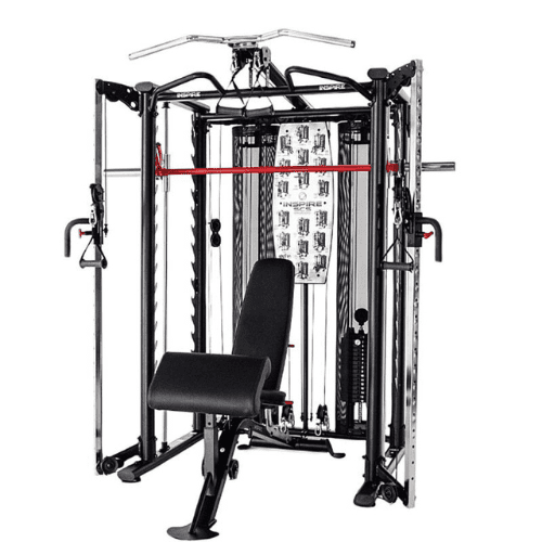 Inspire SCS Smith Cage System inkl. Premium-Trainingsbank – Smith Machine, Power Rack & Functional Trainer