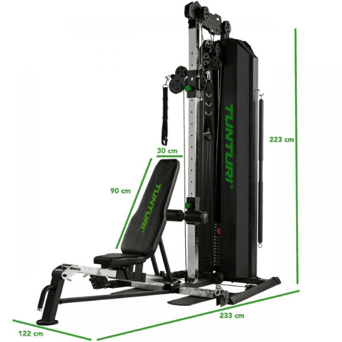 Tunturi HG80 Kraftstation – Klappbares Home Gym mit 70 kg Steckgewicht – Bild 3