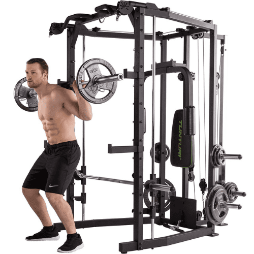 Tunturi SM80 Kraftstation Deluxe – Smith Machine mit Kabelzug, Butterfly & Klimmzugstange – Bild 3