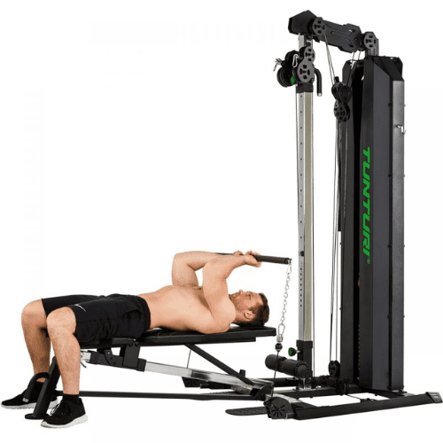 Tunturi HG80 Kraftstation – Klappbares Home Gym mit 70 kg Steckgewicht – Bild 4