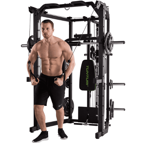 Tunturi SM80 Kraftstation Deluxe – Smith Machine mit Kabelzug, Butterfly & Klimmzugstange – Bild 4