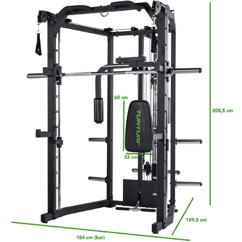 Tunturi SM80 Kraftstation Deluxe – Smith Machine mit Kabelzug, Butterfly & Klimmzugstange – Bild 7